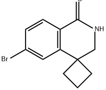 6'-溴-2',3'-二氢-1'H-螺[环丁烷-1,4'-异喹啉]-1'-酮,1780107-29-0,结构式