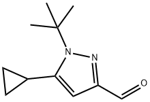 1-tert-butyl-5-cyclopropyl-1H-pyrazole-3-carbalde hyde Structure