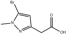 1H-Pyrazole-3-acetic acid, 5-bromo-1-methyl- Struktur