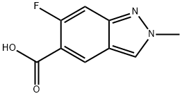 2H-Indazole-5-carboxylic acid, 6-fluoro-2-methyl- Structure