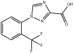 1H-1,2,4-Triazole-3-carboxylic acid, 1-[2-(trifluoromethyl)phenyl]- Struktur