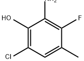 2-amino-6-chloro-3-fluoro-4-methylphenol Structure