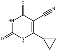 6-Cyclopropyl-2,4-dioxo-1,2,3,4-tetrahydropyrimidine-5-carbonitrile Struktur