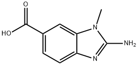 1H-Benzimidazole-6-carboxylic acid, 2-amino-1-methyl- Structure