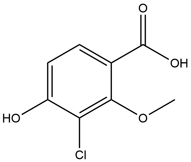 3-Chloro-4-hydroxy-2-methoxybenzoic acid 结构式