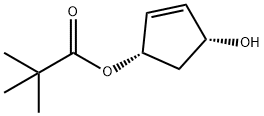 Propanoic acid, 2,2-dimethyl-, (1S,4R)-4-hydroxy-2-cyclopenten-1-yl ester Structure