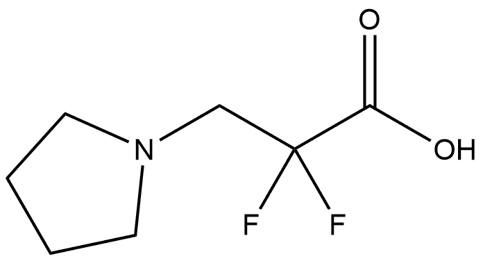 2,2-difluoro-3-(pyrrolidin-1-yl)propanoic acid 结构式