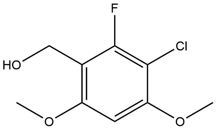 3-Chloro-2-fluoro-4,6-dimethoxybenzenemethanol 结构式