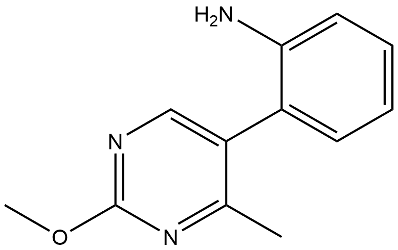 2-(2-Methoxy-4-methyl-5-pyrimidinyl)benzenamine Struktur