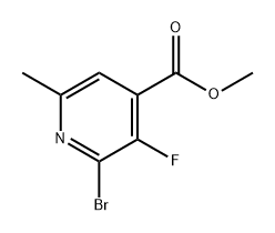 4-Pyridinecarboxylic acid, 2-bromo-3-fluoro-6-methyl-, methyl ester Structure