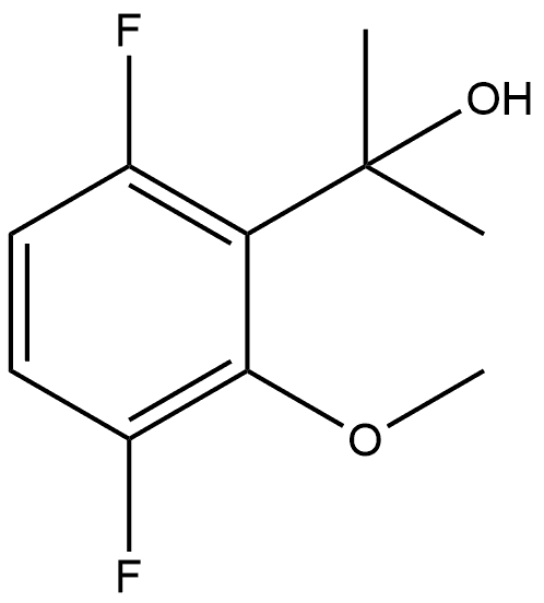 3,6-Difluoro-2-methoxy-α,α-dimethylbenzenemethanol Struktur