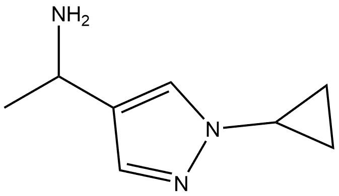 1-(1-cyclopropyl-1H-pyrazol-4-yl)ethan-1-amine 化学構造式