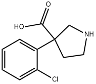 3-Pyrrolidinecarboxylic acid, 3-(2-chlorophenyl)- 结构式