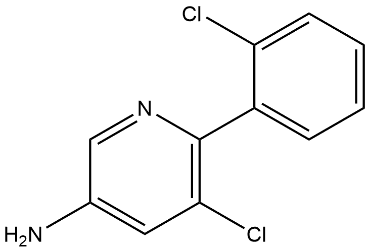 5-Chloro-6-(2-chlorophenyl)-3-pyridinamine Struktur