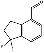 1H-Indene-4-carboxaldehyde, 1,1-difluoro-2,3-dihydro- Structure
