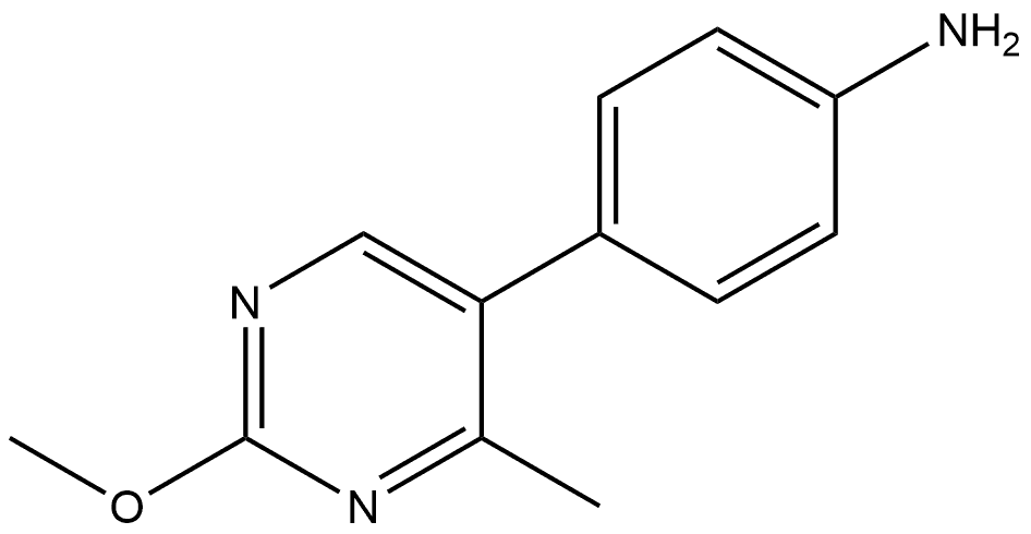 4-(2-Methoxy-4-methyl-5-pyrimidinyl)benzenamine Struktur