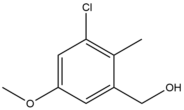 3-Chloro-5-methoxy-2-methylbenzenemethanol Struktur