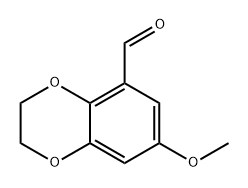 1,4-Benzodioxin-5-carboxaldehyde, 2,3-dihydro-7-methoxy- Structure