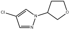 1H-Pyrazole, 4-chloro-1-(tetrahydro-3-furanyl)- Struktur