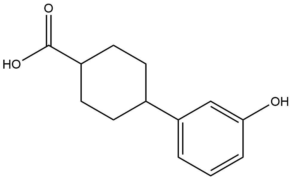 4-(3-Hydroxyphenyl)cyclohexanecarboxylic acid Structure