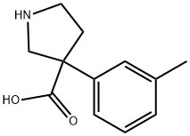 3-Pyrrolidinecarboxylic acid, 3-(3-methylphenyl)- 结构式