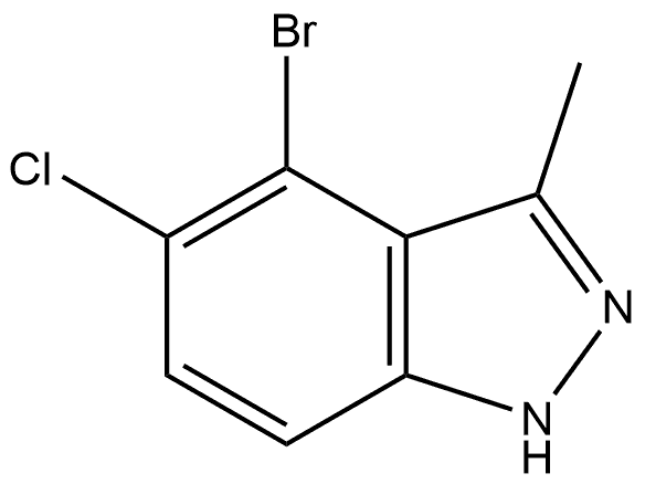 4-溴-5-氯-3-甲基-1H-吲唑, 1780770-67-3, 结构式