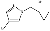 Cyclopropanol, 1-[(4-bromo-1H-pyrazol-1-yl)methyl]- Struktur