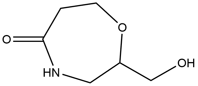 Tetrahydro-2-(hydroxymethyl)-1,4-oxazepin-5(2H)-one Structure