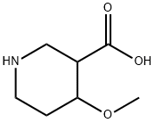 4-Methoxy-3-piperidinecarboxylic acid 化学構造式