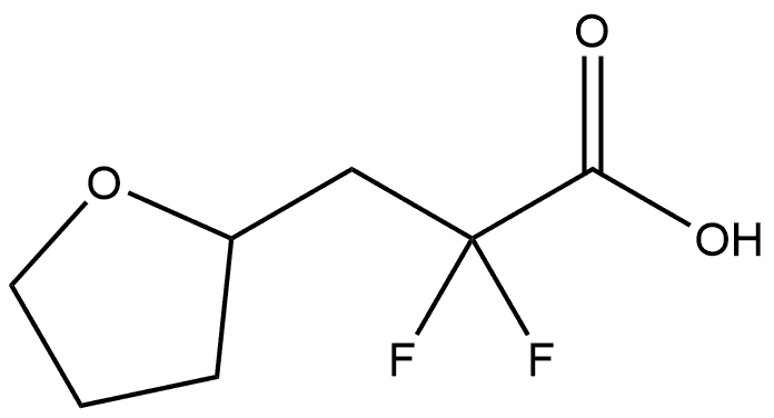 2,2-difluoro-3-(oxolan-2-yl)propanoic acid Structure