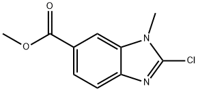 1H-Benzimidazole-6-carboxylic acid, 2-chloro-1-methyl-, methyl ester Structure