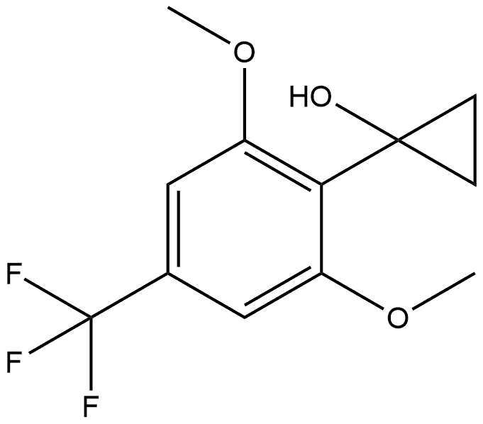 1-[2,6-Dimethoxy-4-(trifluoromethyl)phenyl]cyclopropanol Structure
