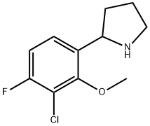 2-(3-chloro-4-fluoro-2-methoxyphenyl)pyrrolidine,1780936-57-3,结构式