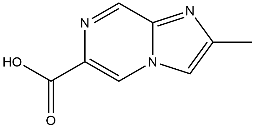 2-Methylimidazo[1,2-a]pyrazine-6-carboxylic acid Struktur