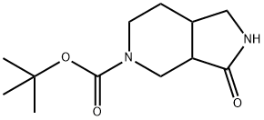 5H-Pyrrolo[3,4-c]pyridine-5-carboxylic acid, octahydro-3-oxo-, 1,1-dimethylethyl ester Structure