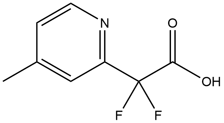 2，2-difluoro-2-(4-methylpyridin-2-yl)acetic acid, 1781036-04-1, 结构式