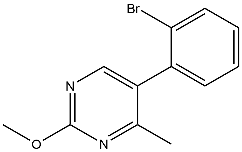 5-(2-Bromophenyl)-2-methoxy-4-methylpyrimidine 化学構造式