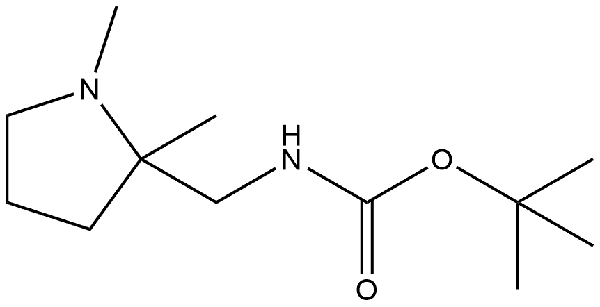 tert-butyl ((1,2-dimethylpyrrolidin-2-yl)methyl)carbamate 结构式