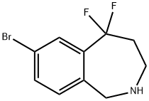 7-bromo-5,5-difluoro-2,3,4,5-tetrahydro-1H-2-benzazepine hydrochloride Struktur