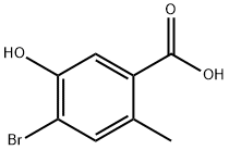 Benzoic acid, 4-bromo-5-hydroxy-2-methyl- Structure