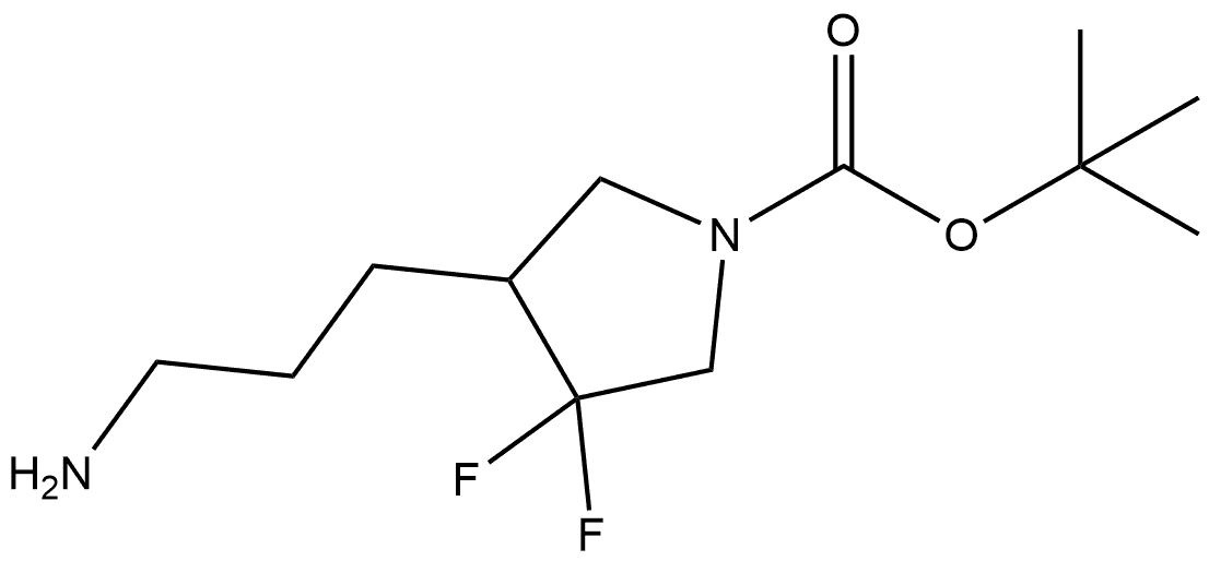 tert-butyl 4-(3-aminopropyl)-3,3-difluoropyrrolidine-1-carboxylate,1781218-01-6,结构式