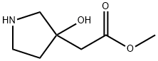 Methyl 3-hydroxy-3-pyrrolidineacetate Struktur