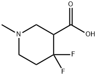 3-Piperidinecarboxylic acid, 4,4-difluoro-1-methyl- 结构式