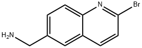 (2-溴-6-喹啉基)甲胺 结构式
