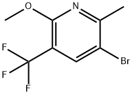 3-Bromo-6-methoxy-2-methyl-5-(trifluoromethyl)pyridine 化学構造式