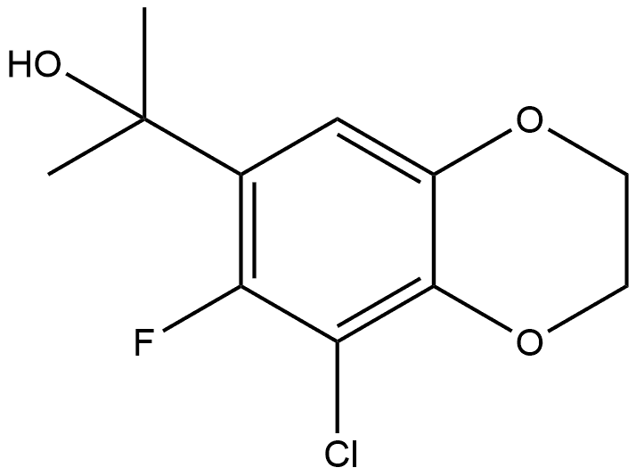 8-Chloro-7-fluoro-2,3-dihydro-α,α-dimethyl-1,4-benzodioxin-6-methanol Structure