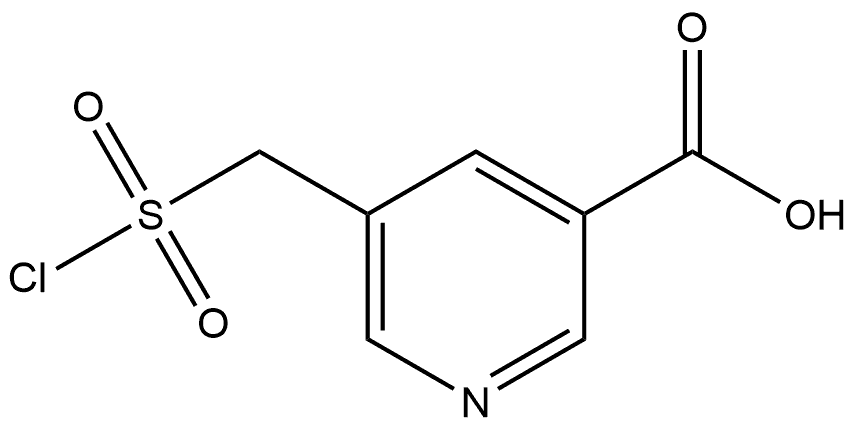 5-[(Chlorosulfonyl)methyl]-3-pyridinecarboxylic acid (ACI) Struktur
