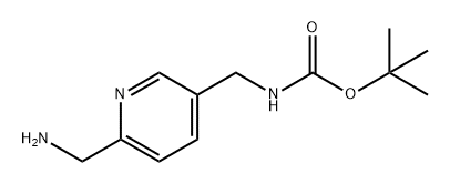 Carbamic acid, N-[[6-(aminomethyl)-3-pyridinyl]methyl]-, 1,1-dimethylethyl ester Structure