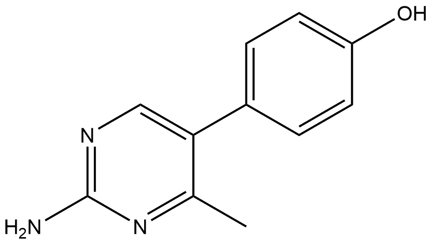 4-(2-Amino-4-methyl-5-pyrimidinyl)phenol,1781575-18-5,结构式