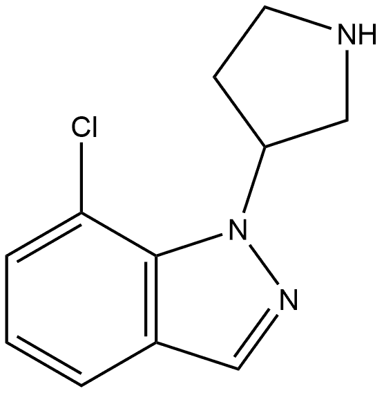 7-chloro-1-(pyrrolidin-3-yl)-1H-indazole Struktur